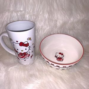 Hello Kitty Christmas mug and bowl set